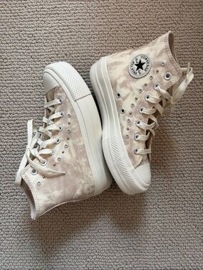 Converse All Star Hi Lift Sneakers in Washed Denim